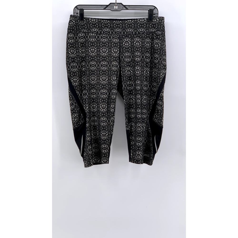 AVIA Women's Black Printed Capri Leggings SZ L